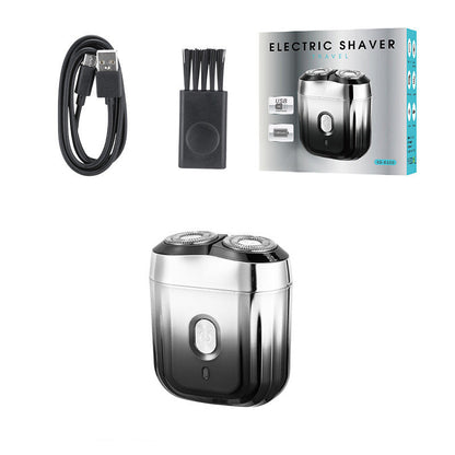 🔥50% REA!🔥Mini Magnetisk Dubbelhuvud Vattentålig Elektrisk Rakapparat