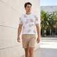 🏝️ 50% RABATT NU! 👕 Herrset med Tryck för Sommaren – 2-delat Set – Tropiskt Mönster & Andningsbar Komfort – Perfekt för Semester & Vardag ☀️