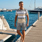 📢📢50% RABATT!! ⏰Herr Randig T-shirt & Shorts 2-delat Set
