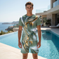 Herr Casual Grafisk T-shirt och Shorts Set