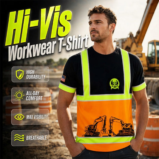 👕Varselkläder T-shirt med Hög Synlighet