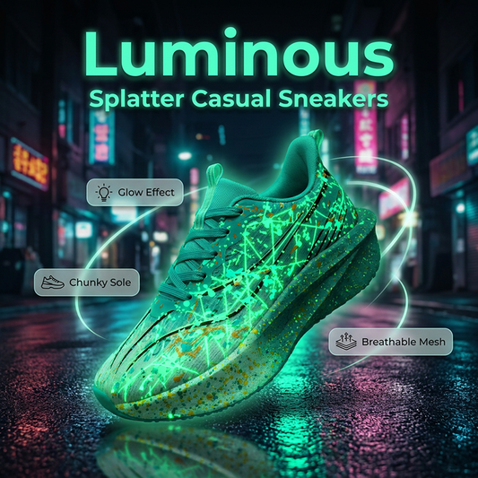 📢📢50% RABATT!! ⏰ Självlysande Splatter-Print Casual Sneakers