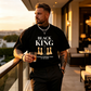 👕📏 BEGRÄNSAD TID 50% RABATT! ♟️ Herr Plus Size Schack Slogan T-shirt – Djukt tryck & avslappnad passform – Bär ditt spel med stolthet.