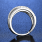 💍 JUSTERBAR CZ-RING MED KORSAD DESIGN — Glittrande pavé och elegant design med flera band ✨