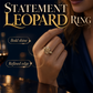 Vintage Leopardmönstrad Oval Ring