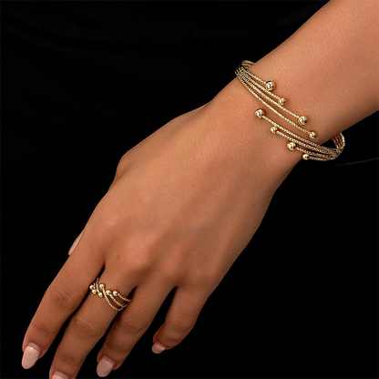 💎 50% RABATT NU! 💍 Sparkle Wrap-armbandsset för Damer – Glittrande Ring & Armband – Perfekt för Vardag & Fest – Justerbart & Bekvämt 🌟