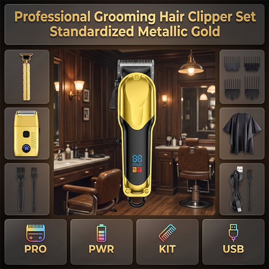 ✂️ 50% RABATT NU! ⚡ Professional Men's Electric Hair Clipper Set – Titanium Blades & Smart LED – Perfekt för Hårklippning, Skägg & Styling – Sladdlös & Lång Batteritid 💈