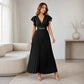 👗 50% RABATT NU! ✨ Dam Elegant V-ringad Plässerad Långklänning – Smickrande plässeringar, lättviktigt tyg & elegant flöde – Perfekt för fester, bröllop & sommarkvällar 🌸