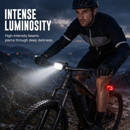 🚲USB-laddningsbart cykelljusset – intensiv ljusstyrka, stormtålig & bredvinkelstråle – för säker cykling i mörker 🌙