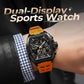 ⌚ Läs i mörkret – Herrsportsklocka med dubbel display och lysande urtavla. Vattentålig & robust.