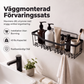 🧴 50 % RABATT NU! 🚿 Borrfritt badrumshyllset – verktygsfri installation, rostfritt kolstål & 90° hörnpassning – perfekt för hyresgäster och husägare 🏠