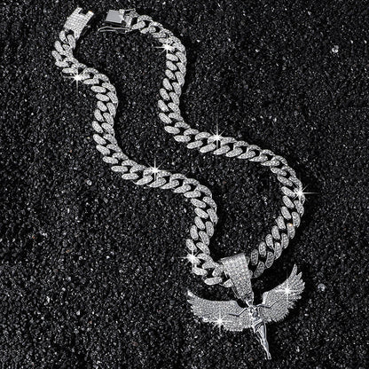 Halsband med glittrande stenpärlor för män