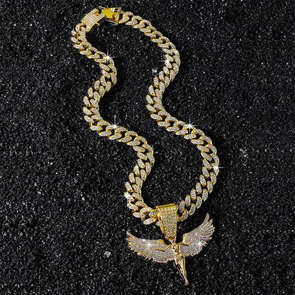 Halsband med glittrande stenpärlor för män