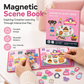 🧩 🧒 Magnetisk tyst bok för barn – Vikbara pusselscenarion, magnetisk & pedagogisk – Stimulerar kreativitet & lärande för pojkar & flickor ✨