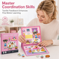 🧩 🧒 Magnetisk tyst bok för barn – Vikbara pusselscenarion, magnetisk & pedagogisk – Stimulerar kreativitet & lärande för pojkar & flickor ✨
