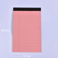 Anteckningsblock med minimalistiskt linjerat papper