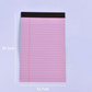 Anteckningsblock med minimalistiskt linjerat papper