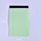 Anteckningsblock med minimalistiskt linjerat papper