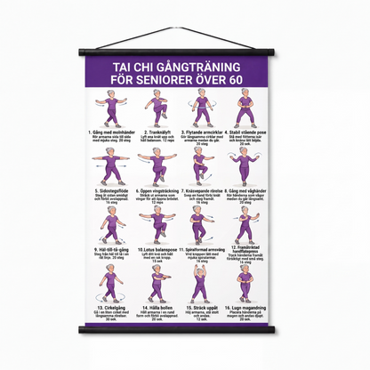 Träningsposter för Tai Chi för seniorer
