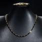 💎 Glittrande smyckeset för män – halsband & armband – kubisk zirkonia – perfekt för vardag och fest 🖤