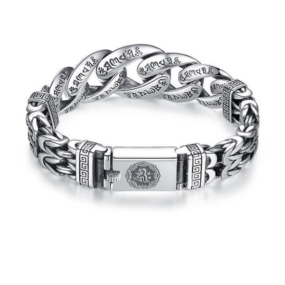 ✨ Retro Mantra-armband för män – Design med sex stavelser, snyggt och meningsfullt ✨