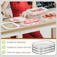 🧊 Klar kyldosa med lock – transparent sikt, stapelbar design & 3 storlekar – organisera ditt kylskåp enkelt 🏠