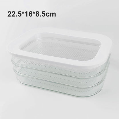 🧊 Klar kyldosa med lock – transparent sikt, stapelbar design & 3 storlekar – organisera ditt kylskåp enkelt 🏠