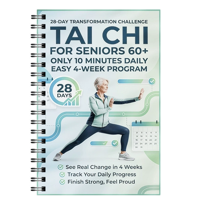 📖 Tai Chi practice book – 28-dagars program, 10-minuters dagliga övningar & nybörjarvänlig – perfekt för styrka, balans och avslappning 🌿