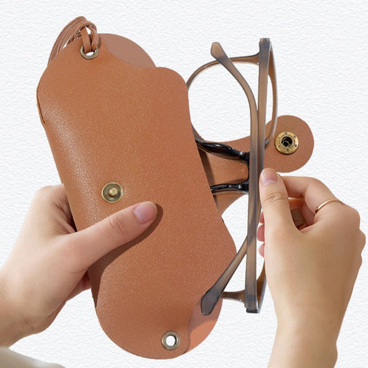 🕶️Bärbart solglasögonfodral av PU‑läder