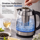 ⚡ 2L elektrisk vattenkokare i glas – stor kapacitet, automatisk avstängning & överhettningsskydd – perfekt för te och kaffe 🏠