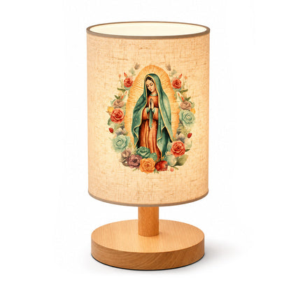 🔥Träbordslampa med Jungfru Maria-mönster