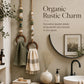 🌿 Dekorativ handdukshängare med pärlor och träring – naturlig bohemisk charm ✨