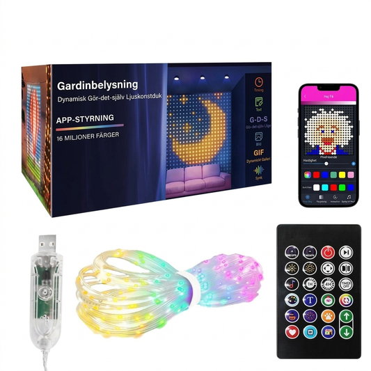 💡 Vattentäta LED-gardinljusslingor – appstyrning, musiksynk & anpassad ljuskonst 🎵
