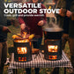 🥳Bärbar multifunktionell spis – effektiv förbränning, laga mat & värm, slitstark metall. Perfekt för camping & uteplats! 🏕️💪
