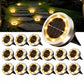 🌿 Solcellsdrivna markspjut med 8 LED – 304 rostfritt stål & automatisk tändning/släckning, 4-pack 💡