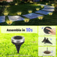 🌿 Solcellsdrivna markspjut med 8 LED – 304 rostfritt stål & automatisk tändning/släckning, 4-pack 💡